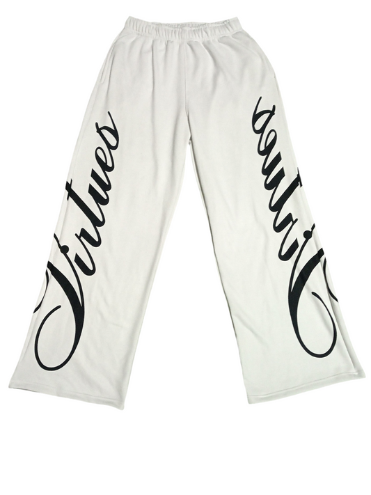 Virtues Wide leg sweats WHITE