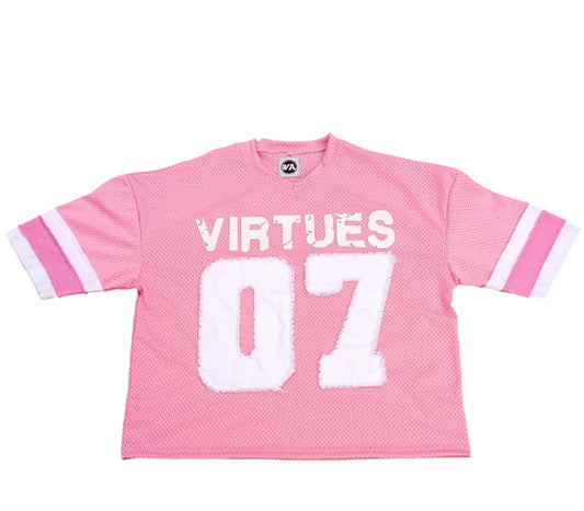 Virtues PINK “Championship” vintage football jersey