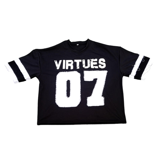 Virtues BLACK “Championship” vintage Football Jersey